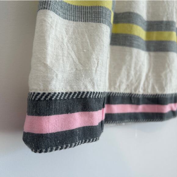 NWT lemlem Striped Skirt with Pockets, Cream, Pink, Multi, Women's Size Large - Picture 4 of 9